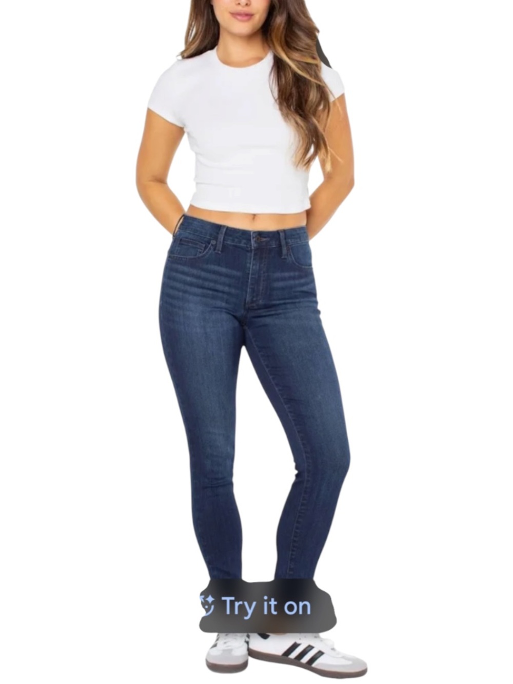 Celebrity Pink Dark Blue Mid-Rise Skinny Jeans